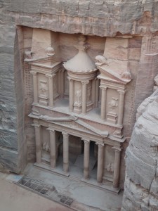 The Treasury from above -- the view down from Jabal al-Kubtha