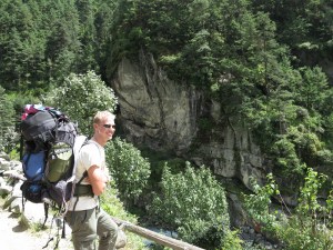 Me temporarily carrying Lal’s burden on day two