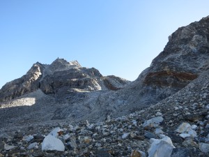 The Chola Pass, looking a much easier and less daunting climb than it actually is