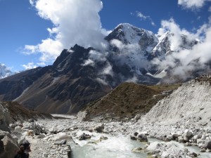 Walking back down from Gorak Shep