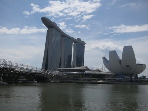 The Marina Bay Sands.  What can I say?  Impressive.  Bit jarring, having to constantly remind yourself you’re not in Dubai, though.