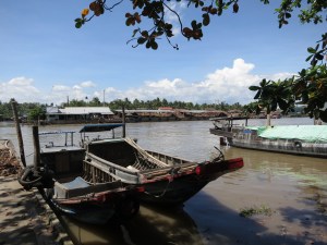 A river channel in the Mekong Delta A river channel in the Mekong Delta