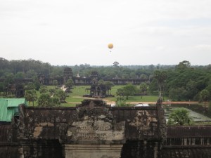 Looking back out towards the western entrance from within the main temple of Angkor Wat
