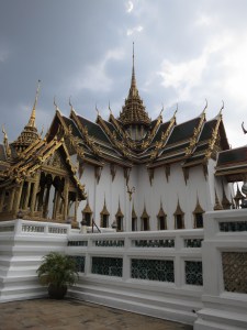 A wing of the Grand Palace, doing its best to look supernaturally responsible for some oncoming inclement weather