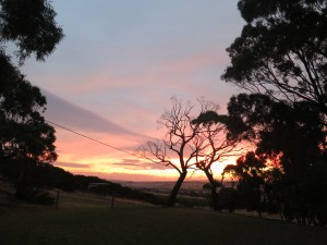 Sunset in Hindmarsh Valley