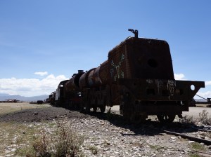 At the train graveyard near Uyuni
