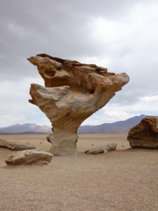 Funny-shaped rocks in the desert in southern Bolivia