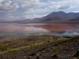 A prettily-coloured lake in southern Bolivia