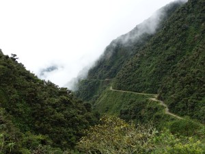 A section of El Camino de la Muerte (aka the Death Road)