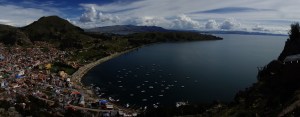 Copacabana (Bolivia), seen from the hill just beside town