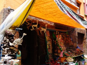 Dried llama foetuses for sale in the Witches’ Market