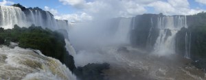 The Falls from the Brazilian side – the Devil’s Throat is in amongst the spray off to the left